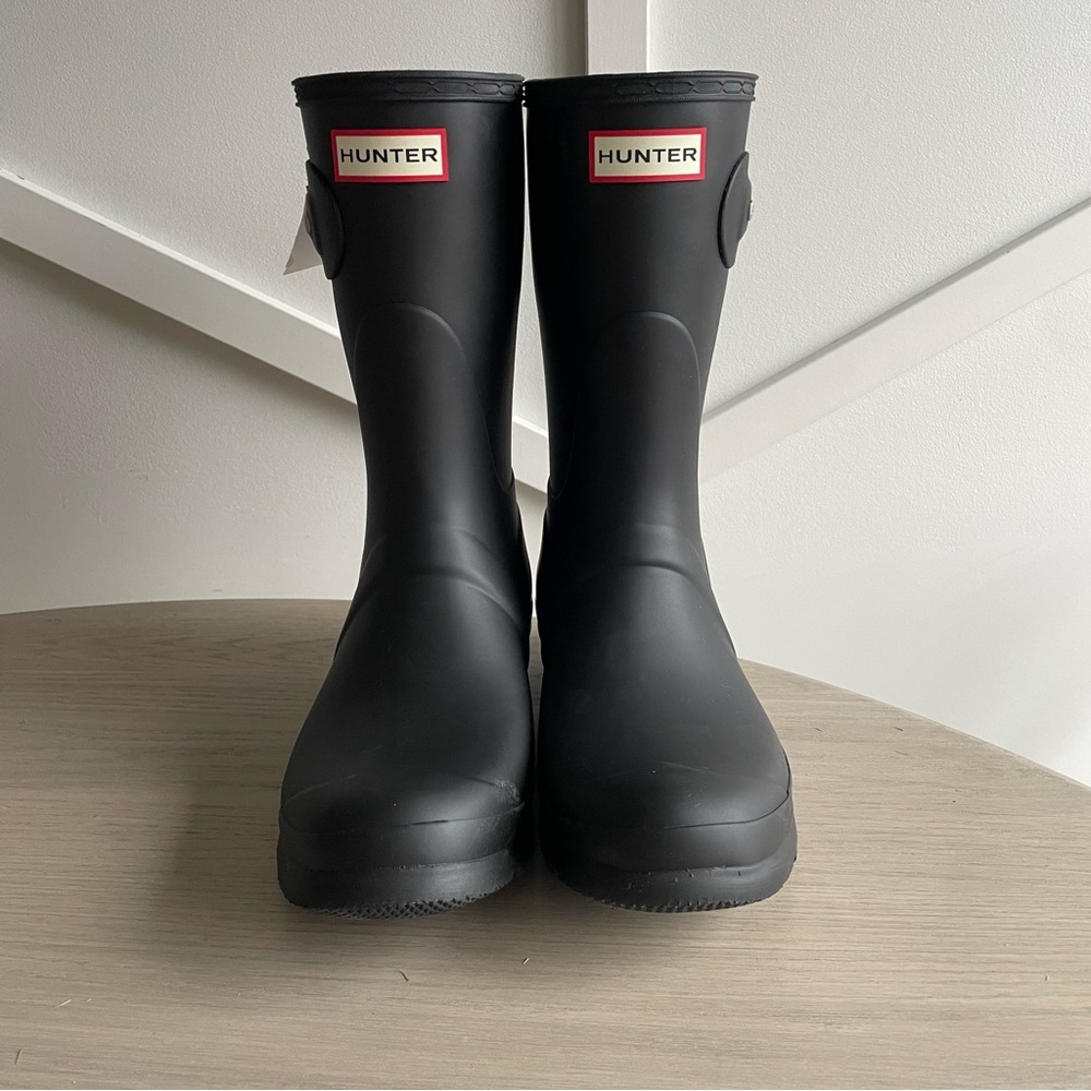 Hunter Women Original Short  - Black Rubber Rain Boots size 9 - Picture 9 of 11